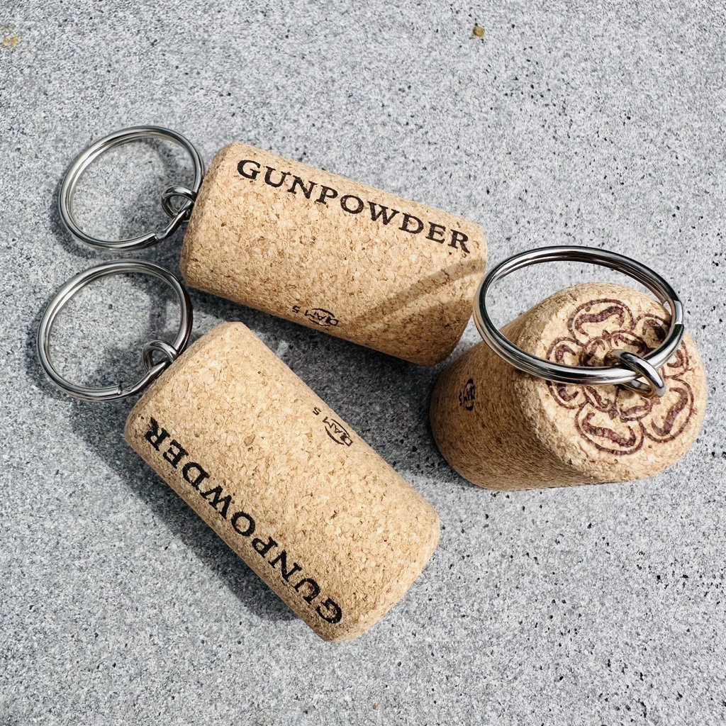 'Gunpowder' Cork Keyring